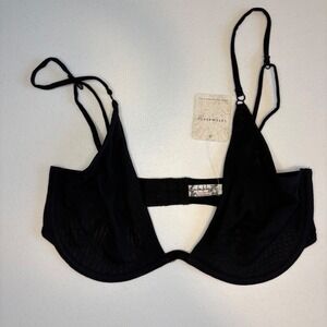 Intimately Free People Black Sheer Mesh Underwire Bra Womens 36DD NEW